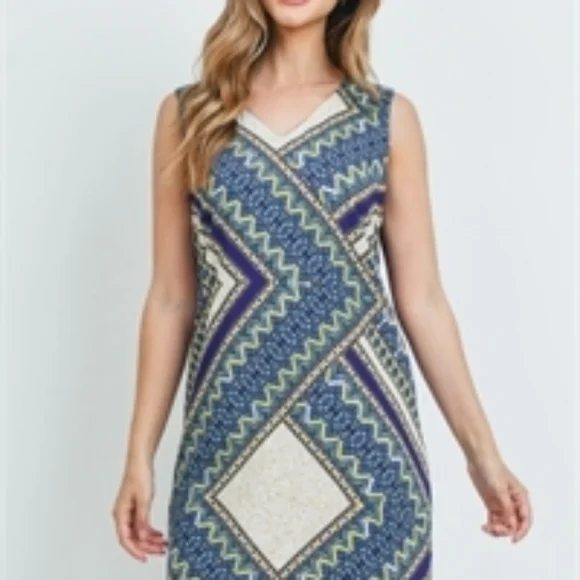 RENEE C Makayla Boho Print Shift Dress - Picture 8 of 13